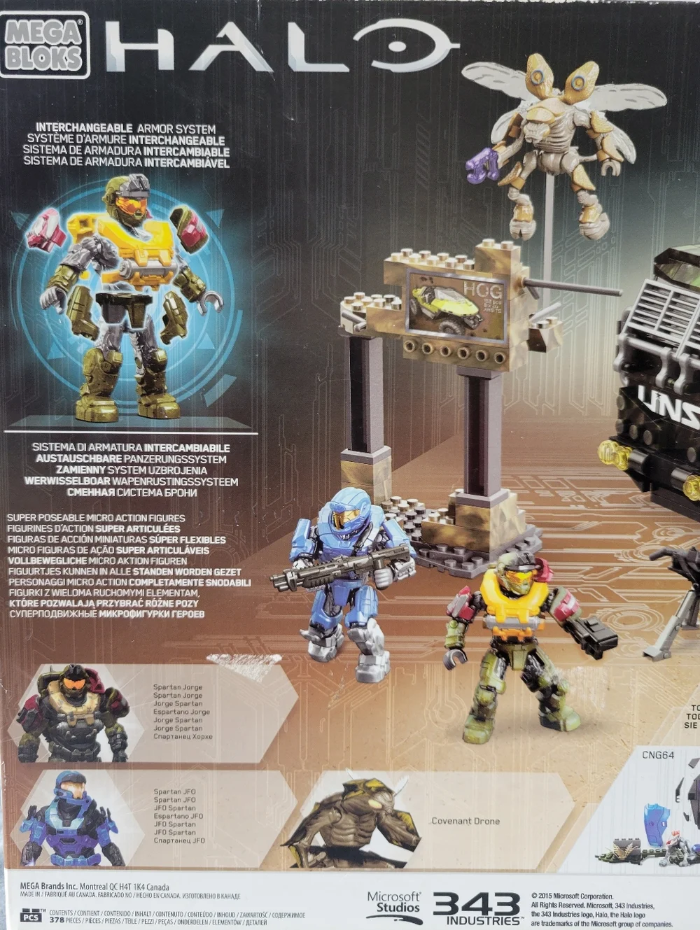 New Sealed Mega Bloks HALO Covenant Drone 378 Pc set Model#: CND03